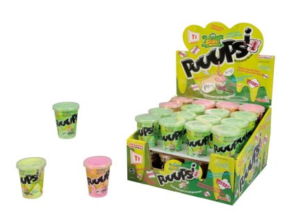 Slimy prdiaci sliz v téglike, 3 druhy, displej 32 ks