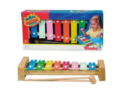 Xylofón s 8 kovovými klávesami, 27 cm