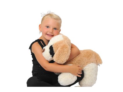 Psík s hnedými ušami 30 cm