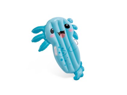 Lehátko axolotl s úchyty nafukovací 117x107cm v krabici