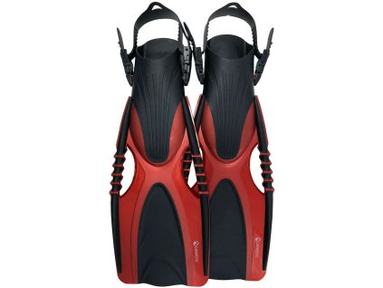 ACRA Ploutve Delta roztahovací s páskem vel.40/43 L/XL červené P59936B