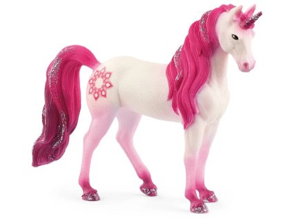 SCHLEICH Bayala kůň klisna jednorožec Mandala figurka ručně malovaná