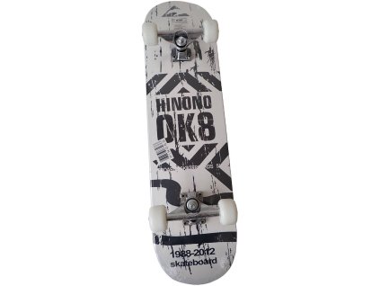 ACRA Skateboard závodní prkno s protismykem bílý 78x20cm S3-B