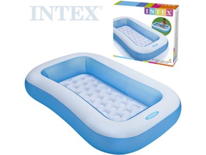 INTEX Bazén obdélníkový nafukovací 166x100x28cm modro-bílý 57403