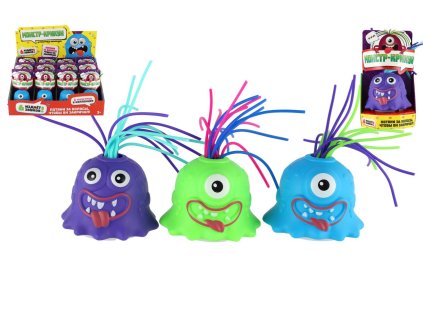 Příšerka/Monstrum s přísavkou plast 7cm na baterie se zvukem, světlem 3 barvy v krabičce 12ks v boxu