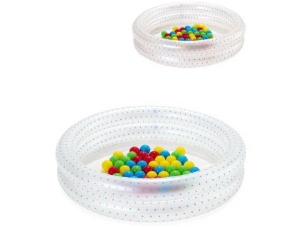BESTWAY Set baby bazén kruhový nafukovací 91cm se soft míčky 50ks 2 barvy 51141