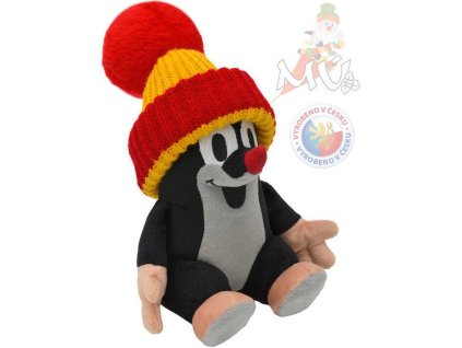 MORAVSKÁ ÚSTŘEDNA Krtek (krteček) sedící s červeným kulichem