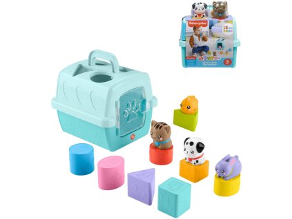 FISHER PRICE Baby vkládačka přepravní box se zvířátky pro miminko