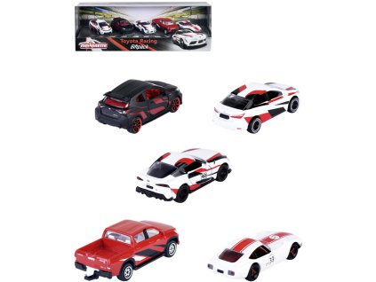 MAJORETTE Toyota Racing dárková sada závodní auta 5ks kov