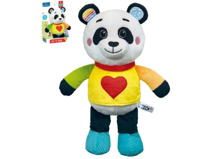 CLEMENTONI Baby medvídek panda mazlicí na baterie Zvuk pro miminko