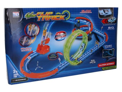 Dráha se svítícím autíčkem s dobíjecí baterií 3,7V