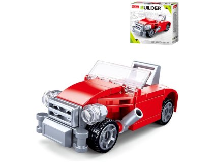 SLUBAN Builder Červený kabriolet auto 41 dílků STAVEBNICE