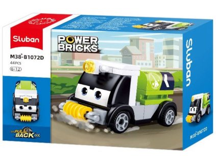 SLUBAN Power Bricks Cisterna zelená zpětný chod 44 dílků STAVEBNICE