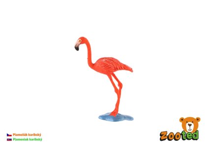 Plameňák karibský plastová figurka 9cm