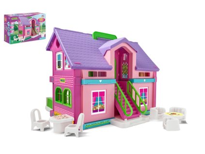 Domeček pro panenky na hraní plast 37x30cm v krabici Wader