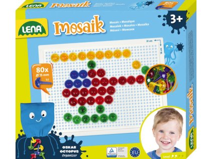 LENA Mozaika klobouček krystal transparentní 1,5cm set 80ks s podložkou