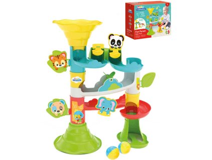 CLEMENTONI Dráha barevná kuličková se zvířátky plast v krabici