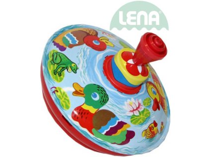 LENA Hra dětská káča vlk s kačenkami 13cm kov