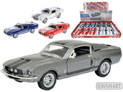 KINSMART Auto model 1:38 SHELBY GT500 1967 kov PB 12cm 4 barvy