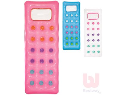 INTEX Nafukovací lehátko s kalíšky 188x71cm matrace s průzorem do vody 43040