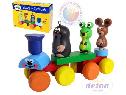 DETOA Vláček Krteček  * DŘEVĚNÉ HRAČKY *