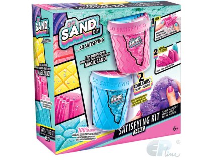 EP Line So Sand kouzelný písek set 2 kelímky s nástroji a doplňky různé barvy