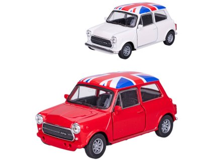 WELLY Auto Mini Cooper 1300 UK kov zpětný chod 11cm 2 barvy