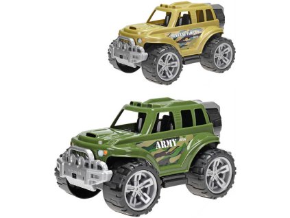 Auto SUV vojenské 35cm army džíp velká kola 2 druhy plast