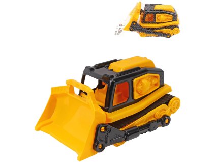 Auto buldozer žlutý volný chod funkční stavební stroj na písek