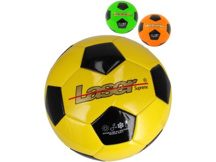 Míč kopací fotbalový kopačák Laser neon lesklý vel. 5 na kopanou 3 barvy