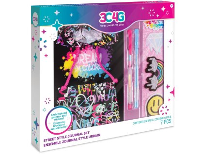 MAKE IT REAL Blok s kapucí Graffity deník se samolepkami a 2 pery