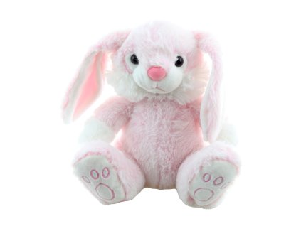Králík plyšový růžový 23 cm
