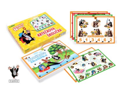Krtečkova školička - společenská hra Voltík na baterie v krabici 22x16x3cm