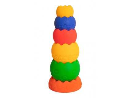 Hencz Toys Interaktivní pyramida Skořápky - 6 dílů - pestrobarevná