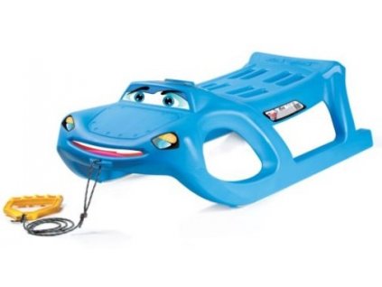 TULIMI Sáňky plastové CAR SMILE, 91,3x29,1x44,9, nosnost 50kg, modré