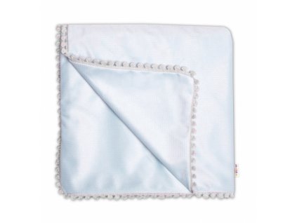 Dětská deka Velvet - oboustranná s ozdobným lemováním, Baby Nellys 100 x 75 cm, modrá