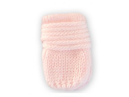 Kojenecké rukavičky pletené, zimní - sv. růžové, Baby Nellys