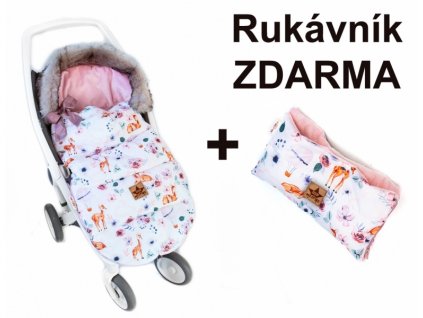 Dětský fusak maxi, PREMIUM Srnka 110x50cm,+ rukávník Zdarma Baby Nellys