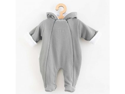 Kojenecká kombinéza s kapucí New Baby Frosty grey