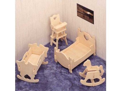 Woodcraft Dřevěné 3D puzzle dětský pokoj