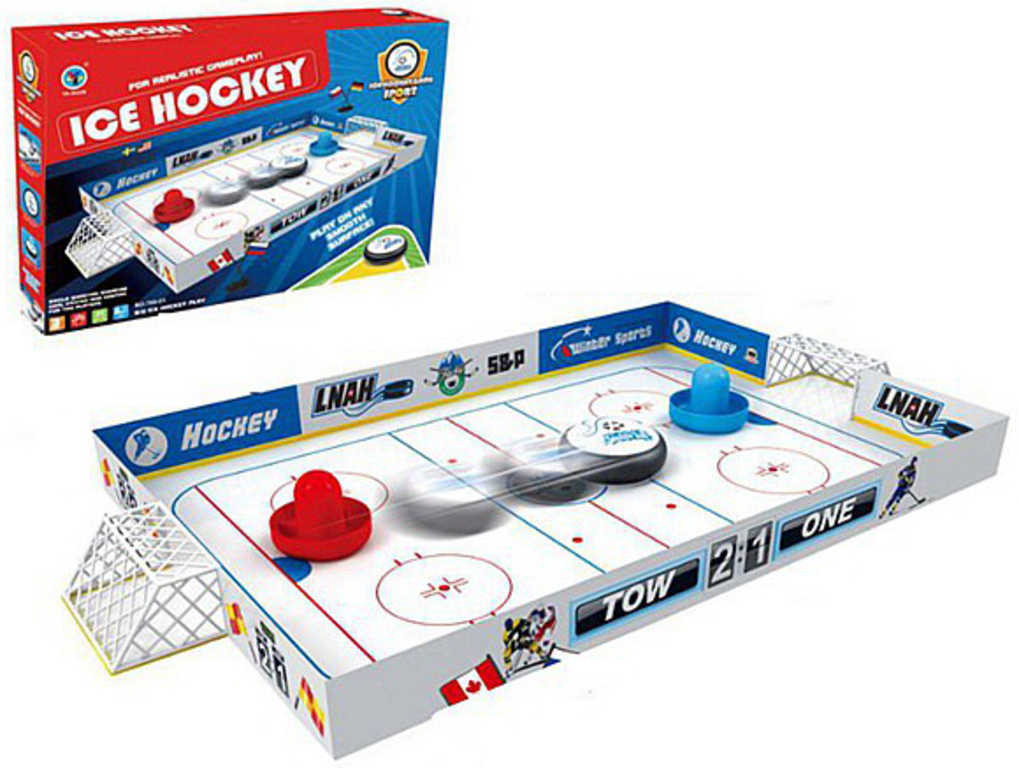 Hra Air Hockey lední vzdušný hokej na baterie 51x36cm v krabici