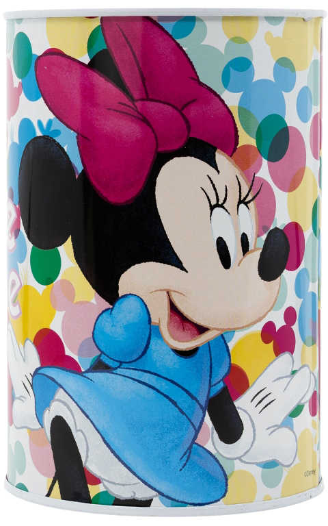 Pokladnička válec Disney Minnie Mouse 10x15cm dětská kasička kovová