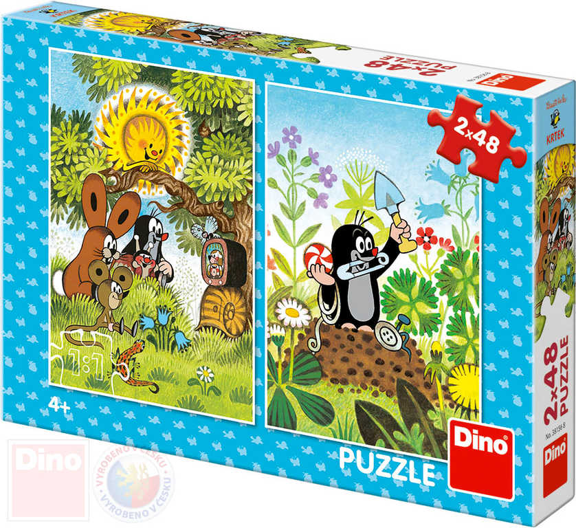 DINO Puzzle Krtek a přátelé (Krteček) 18x26cm skládačka 2x48 dílků