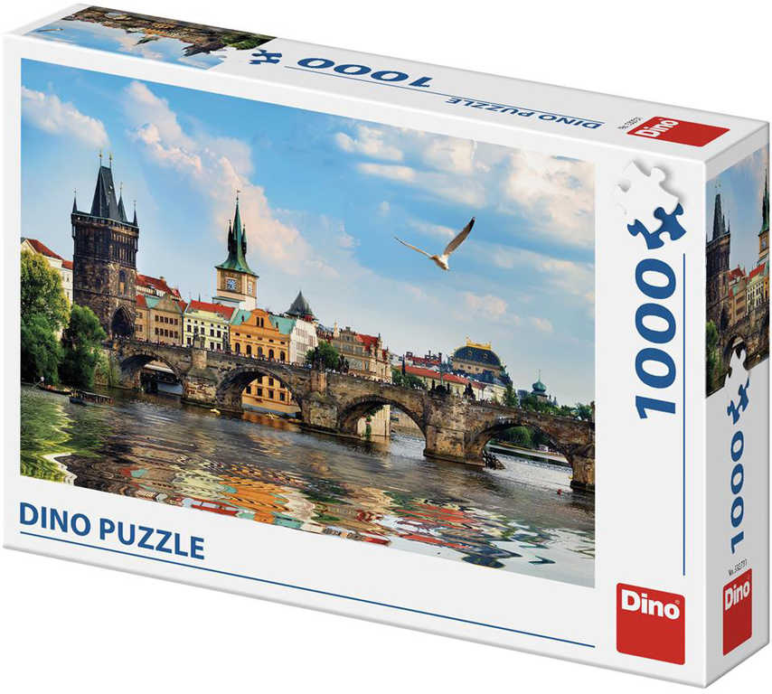 DINO Puzzle 1000 dílků Praha Karlův most 66x47cm skládačka