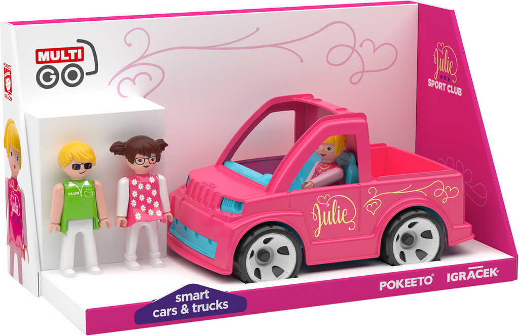 EFKO IGRÁČEK MultiGO Trio Julie Sport Club set auto + 3 figurky s doplňky