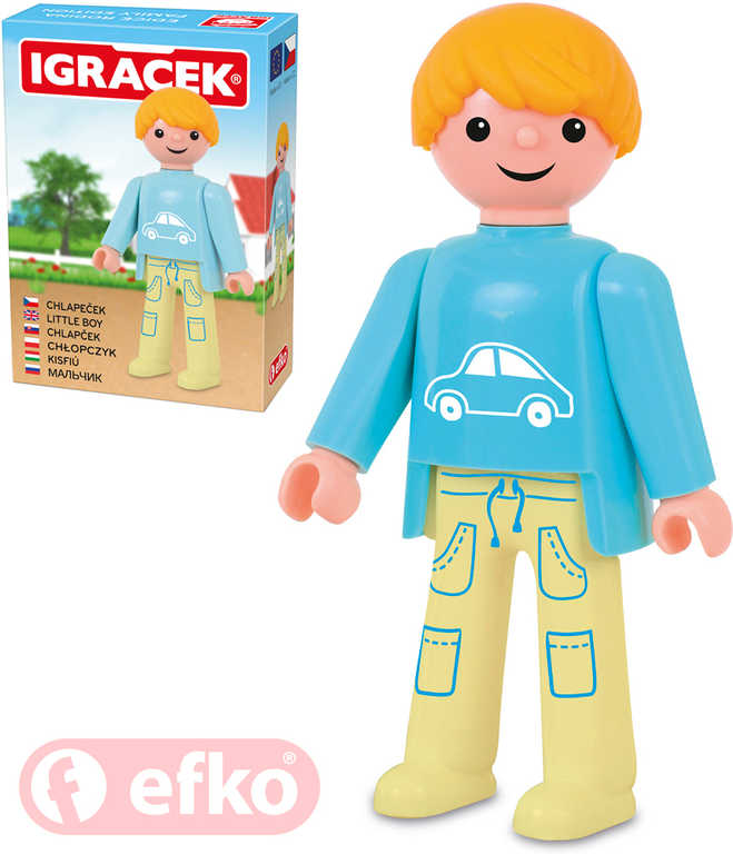 EFKO IGRÁČEK Chlapeček figurka 7,5cm rodina v krabičce STAVEBNICE