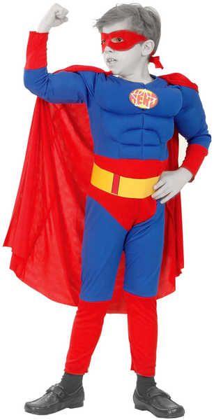 KARNEVAL Šaty SUPERMAN vel. M (120-130 cm) 5-9 let KOSTÝM