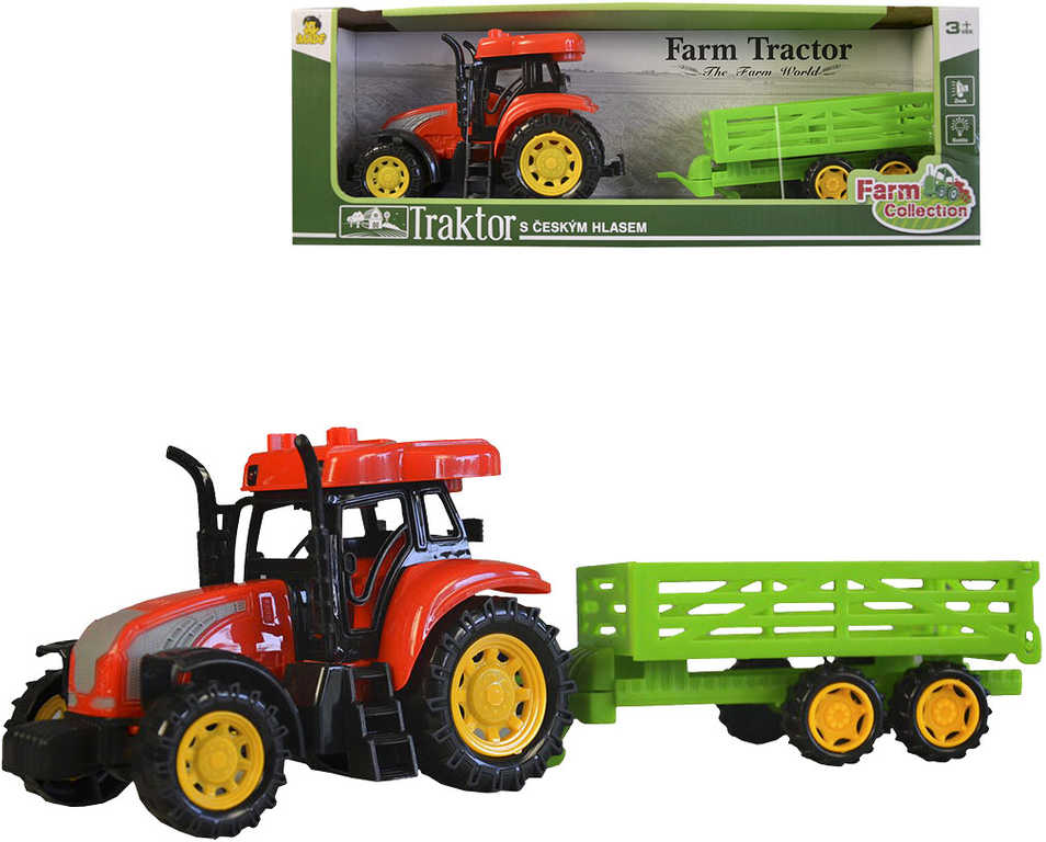 Traktor plastový farmářský set s přívěsem na baterie CZ Světlo Zvuk