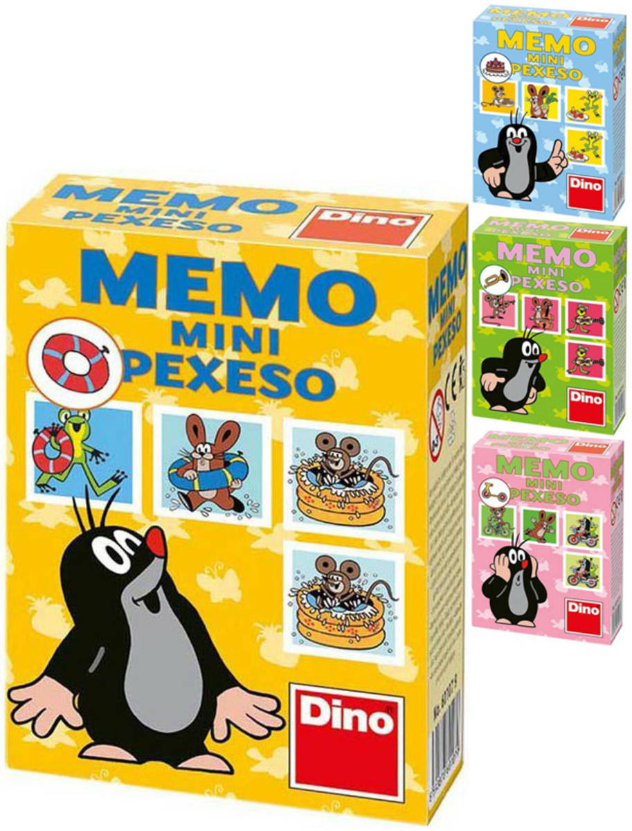 DINO Hra pexeso memo mini Krtek (Krteček) 4 druhy *SPOLEČENSKÉ HRY*