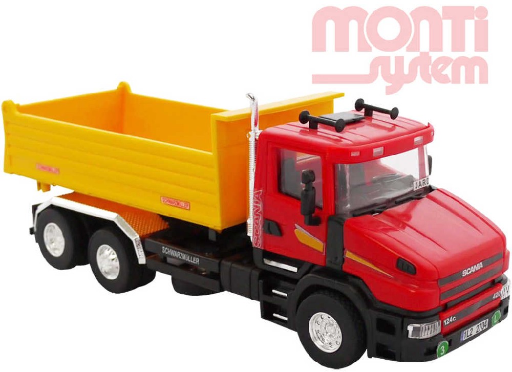 SEVA Monti System PROFI 62 Auto scania sklápěč 1:48 stavebnice MS62 0110-62